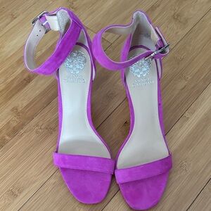Vince Camuto Fuchsia Ankle Strap Heels